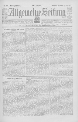 Allgemeine Zeitung Dienstag 16. April 1901