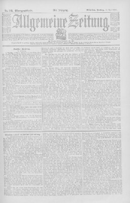 Allgemeine Zeitung Freitag 19. April 1901