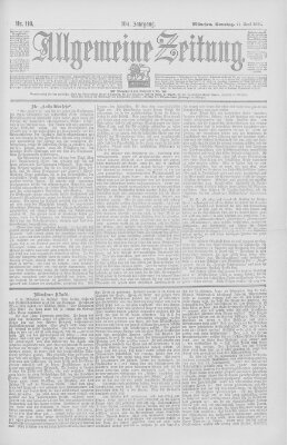 Allgemeine Zeitung Sonntag 21. April 1901