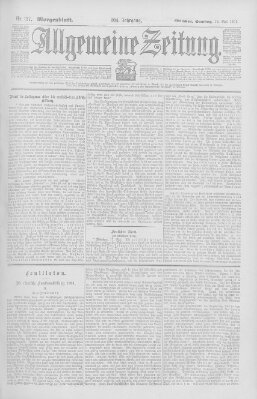 Allgemeine Zeitung Samstag 18. Mai 1901