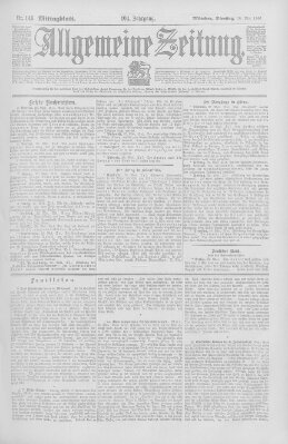 Allgemeine Zeitung Dienstag 28. Mai 1901