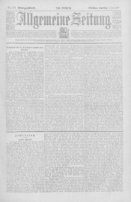 Allgemeine Zeitung Samstag 1. Juni 1901