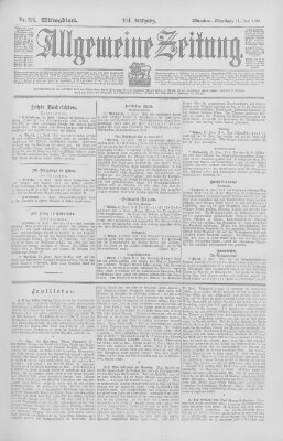 Allgemeine Zeitung Dienstag 11. Juni 1901