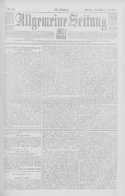 Allgemeine Zeitung Sonntag 16. Juni 1901