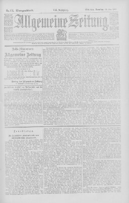 Allgemeine Zeitung Samstag 22. Juni 1901