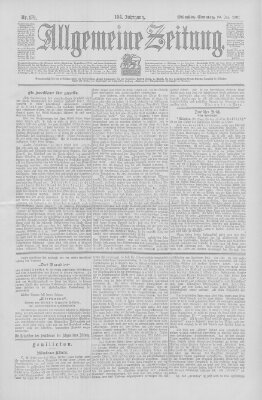 Allgemeine Zeitung Sonntag 30. Juni 1901