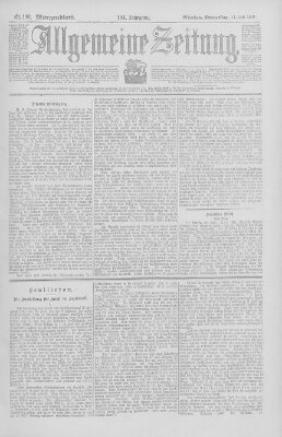 Allgemeine Zeitung Donnerstag 11. Juli 1901