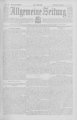 Allgemeine Zeitung Samstag 20. Juli 1901