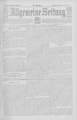 Allgemeine Zeitung Montag 22. Juli 1901