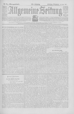 Allgemeine Zeitung Mittwoch 14. August 1901