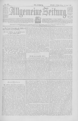 Allgemeine Zeitung Donnerstag 15. August 1901