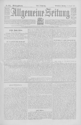 Allgemeine Zeitung Freitag 16. August 1901