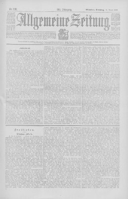 Allgemeine Zeitung Sonntag 18. August 1901