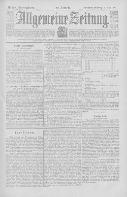 Allgemeine Zeitung Montag 19. August 1901