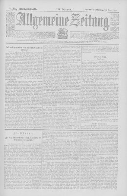 Allgemeine Zeitung Samstag 24. August 1901