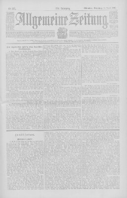 Allgemeine Zeitung Sonntag 25. August 1901