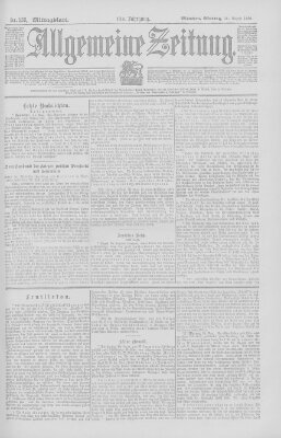 Allgemeine Zeitung Montag 26. August 1901