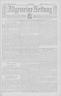 Allgemeine Zeitung Dienstag 27. August 1901