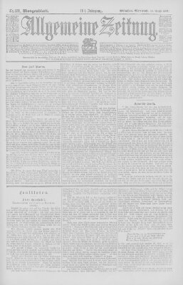 Allgemeine Zeitung Mittwoch 28. August 1901