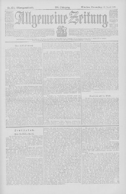 Allgemeine Zeitung Donnerstag 29. August 1901