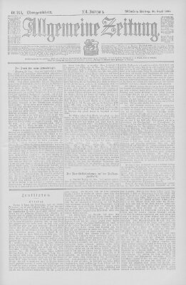 Allgemeine Zeitung Freitag 30. August 1901