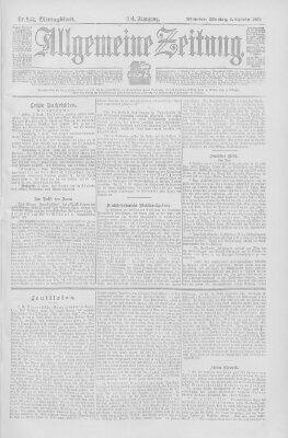 Allgemeine Zeitung Montag 2. September 1901