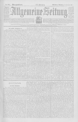 Allgemeine Zeitung Samstag 7. September 1901