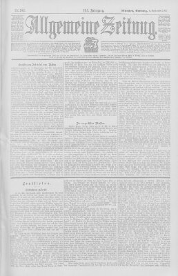 Allgemeine Zeitung Sonntag 8. September 1901