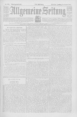 Allgemeine Zeitung Freitag 20. September 1901