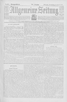 Allgemeine Zeitung Donnerstag 26. September 1901