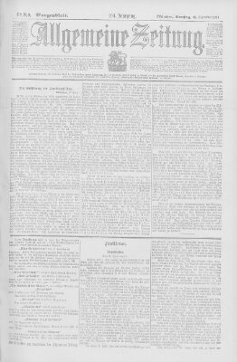 Allgemeine Zeitung Samstag 28. September 1901