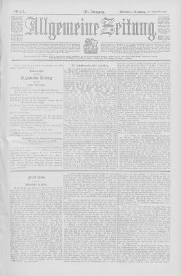 Allgemeine Zeitung Sonntag 29. September 1901