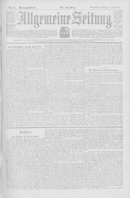 Allgemeine Zeitung Freitag 4. Oktober 1901