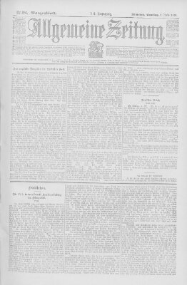 Allgemeine Zeitung Samstag 5. Oktober 1901