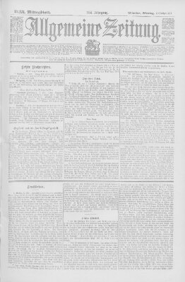 Allgemeine Zeitung Montag 7. Oktober 1901