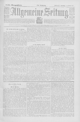 Allgemeine Zeitung Freitag 11. Oktober 1901