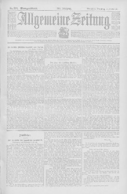 Allgemeine Zeitung Dienstag 15. Oktober 1901