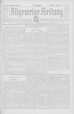 Allgemeine Zeitung Samstag 19. Oktober 1901