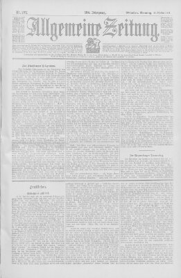 Allgemeine Zeitung Sonntag 20. Oktober 1901