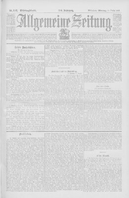 Allgemeine Zeitung Montag 21. Oktober 1901