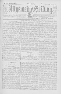 Allgemeine Zeitung Dienstag 22. Oktober 1901