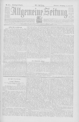 Allgemeine Zeitung Samstag 26. Oktober 1901