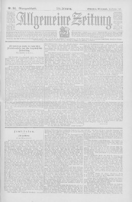 Allgemeine Zeitung Mittwoch 30. Oktober 1901