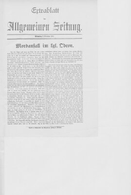 Allgemeine Zeitung Samstag 2. November 1901