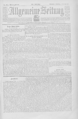 Allgemeine Zeitung Samstag 2. November 1901