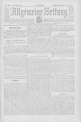 Allgemeine Zeitung Montag 4. November 1901