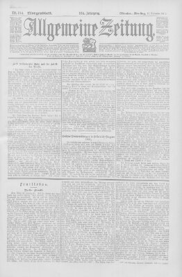 Allgemeine Zeitung Dienstag 12. November 1901