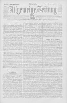 Allgemeine Zeitung Donnerstag 14. November 1901