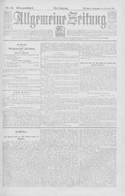 Allgemeine Zeitung Freitag 29. November 1901