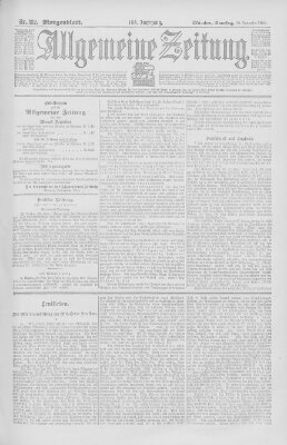 Allgemeine Zeitung Samstag 30. November 1901